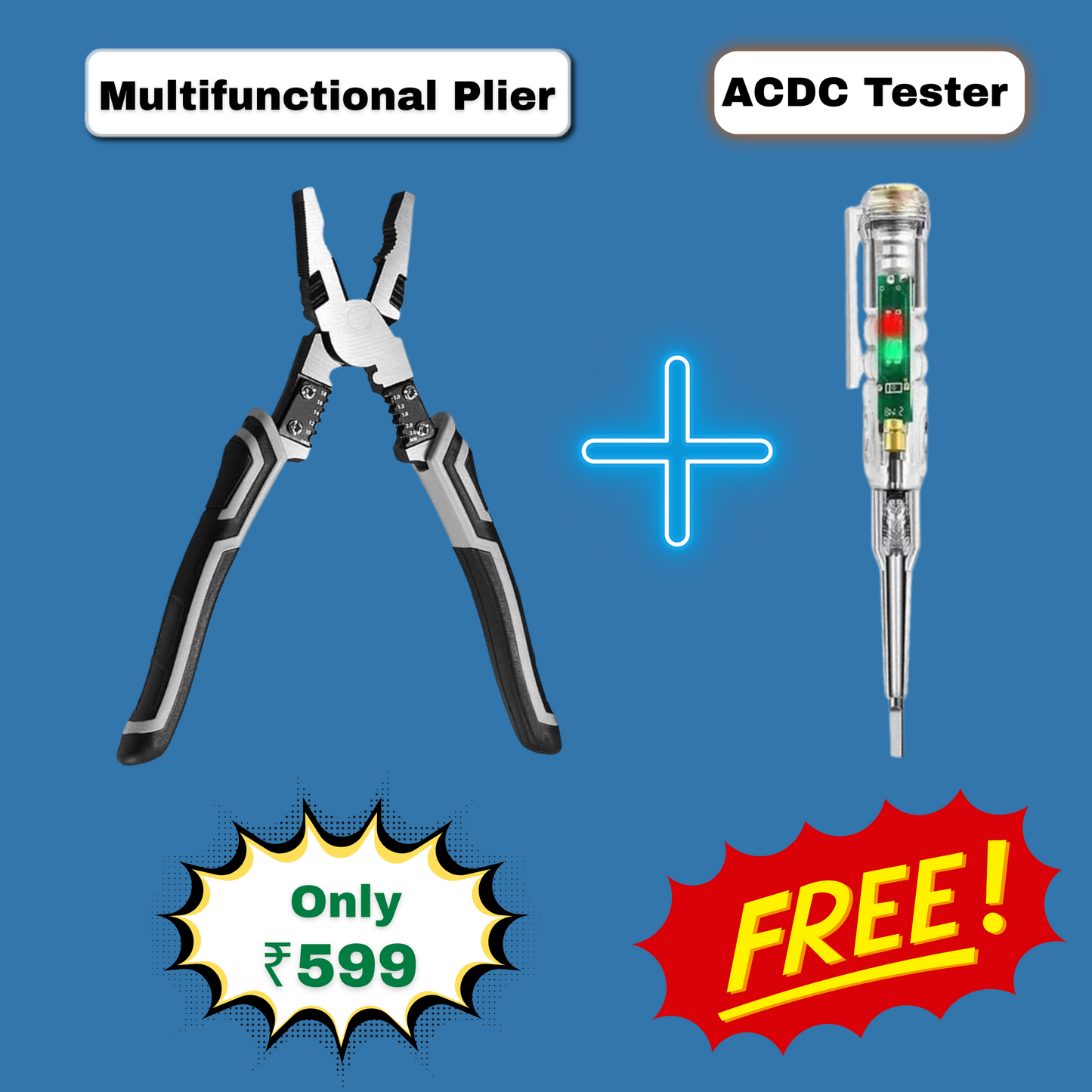 Multifunctional Plier With ACDC Tester free