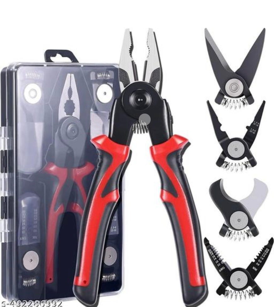 5-In-1 Multifunctional Wire Stripper, Combination Interchangeable Pliers Kit