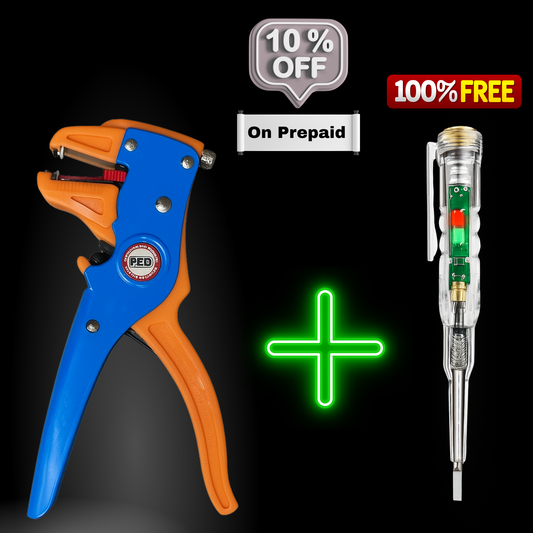 Wire Stripper + FREE ACDC Tester | Must-Have Combo for Every Electrician