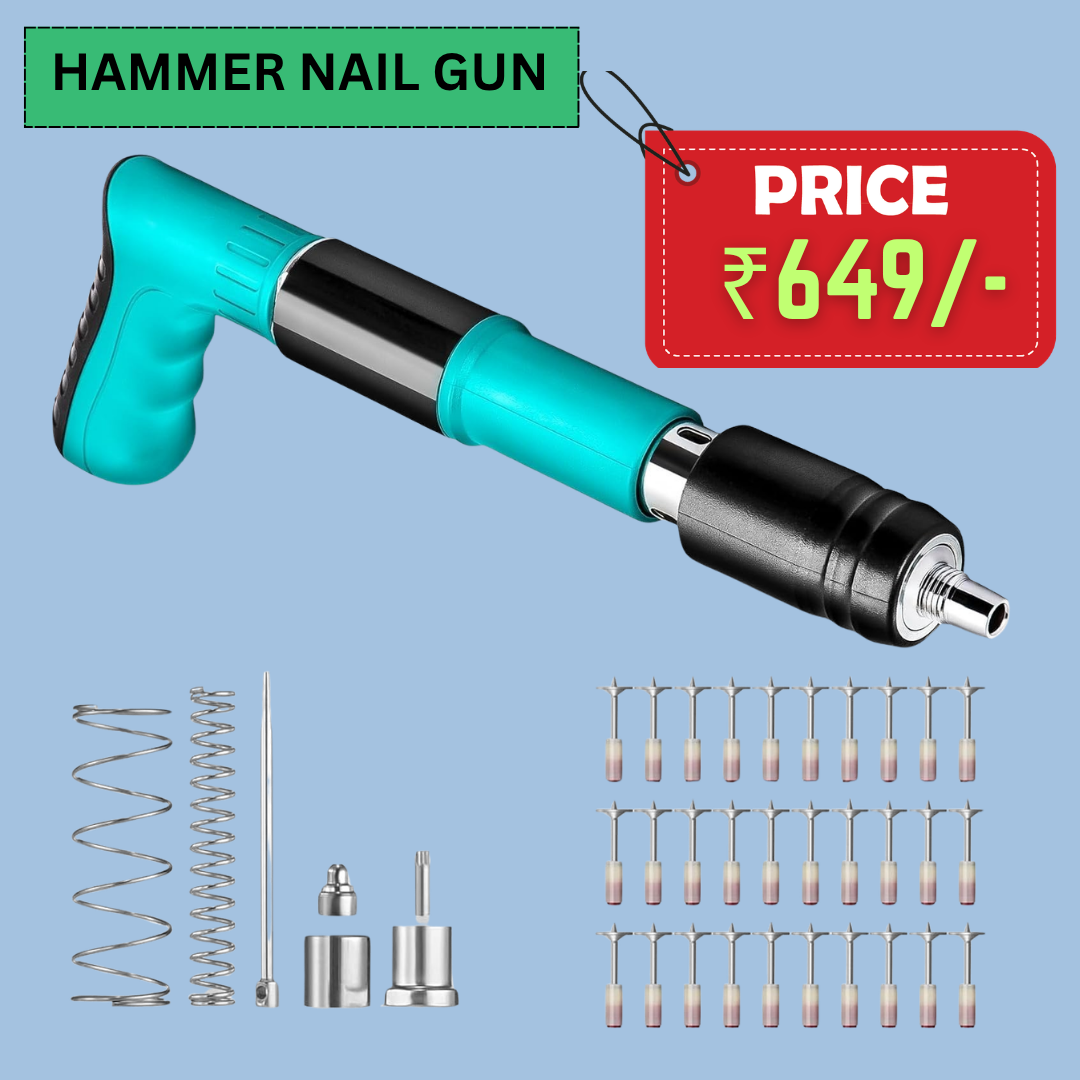 Manual Steel Nail Gun + 20 Nails Free