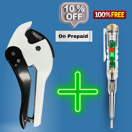 PVC Pipe Cutter + FREE ACDC Tester | Electrician’s Perfect Cutting & Testing Tool