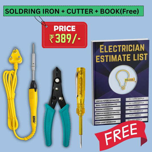 SOLDRING IRON + (WIRE CUTTER + NEON TESTER ---- Free)