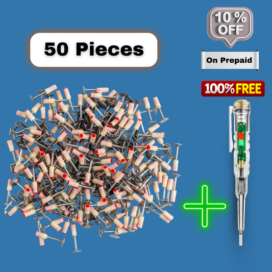 Nail Gun Manual Steel Nails | 7.3mm - 50 PCS + FREE ACDC Tester | Electrician’s Fastening Combo