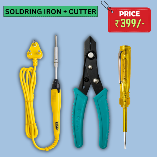SOLDRING IRON + WIRE CUTTER + NEON TESTER