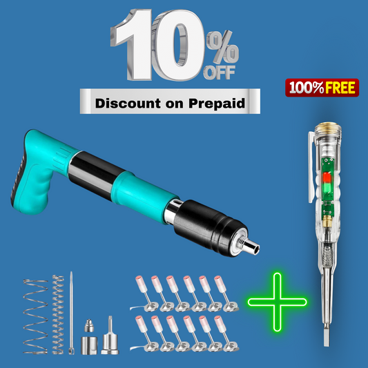 Manual Steel Nail Gun + FREE ACDC Tester | Heavy Duty Electrician Fixing Tool Combo