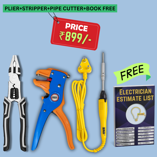 Multifunctional Plier + Wire Stripper + Soldring Iron + Estimate Book(free)