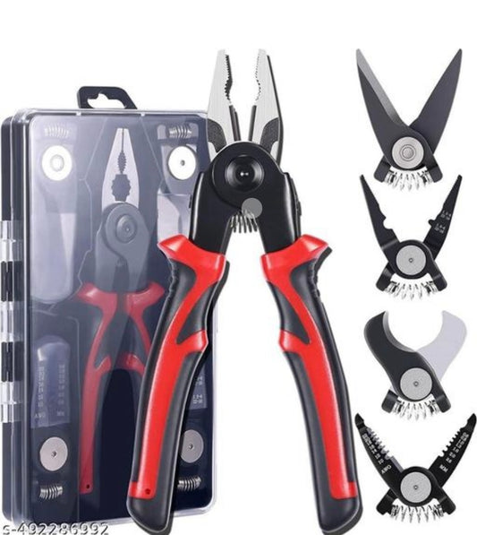 5-In-1 Multifunctional Wire Stripper, Combination Interchangeable Pliers Kit